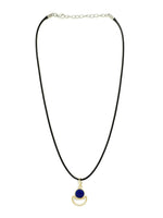El Regalo 2 PCs Blue Evil Eye Unisex Pendant Cord Necklace for Kids/Girls/Boys/Men & Women - Turkish Blue Silver & Golden Handmade Evil Eye Necklaces (Option-3)