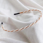 El Regalo Pearl Beads Decoration Hair Band Headband for Kids, Girls and Women | Bridal Party Pearls Hairbands (2 Layers Stylish Pearls Hairbands)