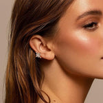 El Regalo 2PCs CZ Starburst Ear Cuffs for Non Pierced Ears- Cute & Trendy Non Pierced Cartilage Earrings Fake Earrings for Girls & Women