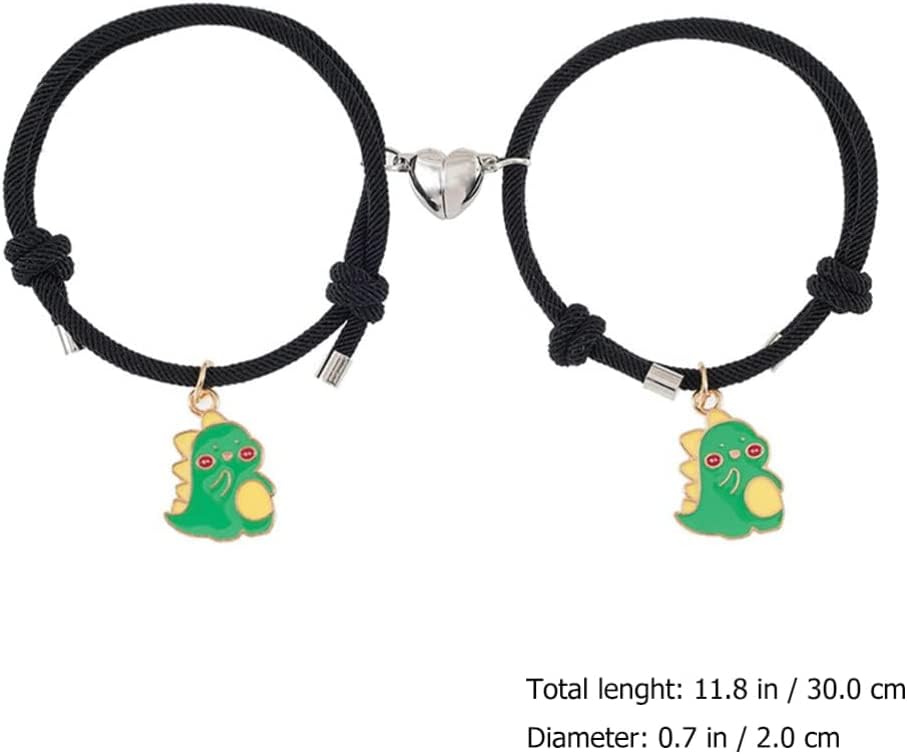 El Regalo 2PCs Cute Kids Dinosaur Magnetic Heart Rakhi Combo Sets- Fancy Rakhi for Brother/Sister/Niece or Nephew with Roli Chwal, Rakhi Message Card in Rakhi Box for Babies/Toddlers/Kids