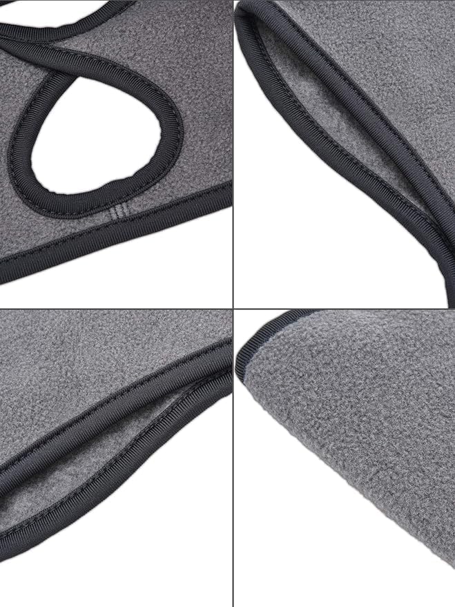 El Regalo 2 PCs Winter Fleece Ponytail Headbands- Ear Warmer/Earmuff Headbands with Ponytail for Men, Women, Girls, Boys Fleece Ear Warmers Headband for Cold Weather Ski Yoga (Black & Grey)