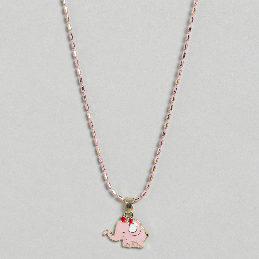 El Regalo 2 PCs Cute Best Friend BFF Pendant Colorful Chain Necklaces Set for Kids/Girls/Boys/Besties/Soul Sisters- Enamel Charms Pendant Necklaces Set for 2 (Elephant Necklaces)
