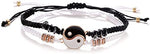 El Regalo "Yin Yang Handmade Macrame Golden Unisex Bracelets Set | Adjustable Bracelet for Best Friends/Couple - Set of 2 (These are NOT Magnetic)- Valentines Gift