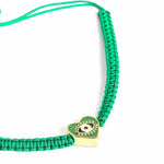 El Regalo 1 PC Heart Evil Eye Nazaria Rakhi for Brother- 1 PC Rakhi, Shagun Pack & Rakhi Message Card in Gift Box - Rakhi for Bhai/Bhabhi/Bhatija/Bhatiji (Green Heart Evil Eye)