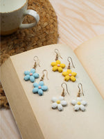 El Regalo 10 Pairs Earrings Combo Set- Colorful Flower Hoops and Hooks Earrings Set for Girls & Women (Style-1)