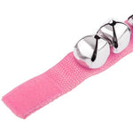 El Regalo 2PCs Jingle Bells Christmas Bracelets | Wrist & Ankle Bells for Party Favors, Musical Rhythm & Christmas Decor | Adjustable Percussion Instruments (Pink)