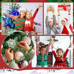 El Regalo 2PCs Jingle Bells Christmas Bracelets | Wrist & Ankle Bells for Party Favors, Musical Rhythm & Christmas Decor | Adjustable Percussion Instruments (Green Multi)