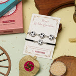 El Regalo Quirky 2PC Sports Rakhi Set for Brother | Rakhis Combo Set for Brother/Niece/Nephew- Kids Rakhi for Sports Lovers Bhai with Roli-Chawal, Message Card in Rakhi Gift Box (Option-2)