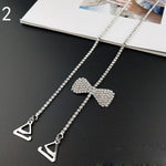 El Regalo 1 Pair Fancy Crystal Bow Bra Shoulder Straps- Beauty Back Shoulder Strap Bra Adjustable Shoulder Strap for Wedding/Party Gowns (Silver)