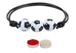 El Regalo 1PC Rakhi for Kids | Sports Balls Bracelet Rakhi for Brother- Rakhi for Sports Lover Bhai with Roli-Chawal Shagun, Message Card in Rakhi Gift Box for Kids/Adults (Option-8)