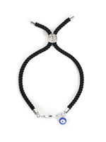 El Regalo Name Initials Evil Eye Bracelet Rakhi for Brother- Name Letter CZ Rakhi with Roli Chawal, Message Card in Rakshabandhan Box for Bhai (Black-N)