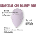 El Regalo 6 PCS Makeup Sponges Box, Heart Shaped New Sponges Powder Puff, Water Drop, Perfect Makeup Sponge Set Blender Flawless for Liquid, Washable, Super Soft, Gradient Purple