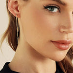 El Regalo Unique Chain Tassel Earrings for Women/Girls- Stainless Steel Dainty Bar Drop Dangle Earrings- Anti Tarnish Long Threader Earring