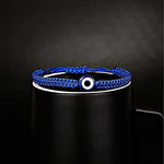 El Regalo Evil Eye Rakhi Combo for Brother - 2 PCs Lucky Kabbalah Blue Turkish Evil Eye Hamasa Hand Red Macrame Rakhi Set for Bhaiya/Bhai/Brother (Evil Eye Rakhi Set- Style 3)