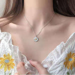 El Regalo Daisy Sunflower Necklace and Earring Set, Sunflower Boho Long Drop Handmade Pendant Necklace Choker with Sunflower Earrings Sets for Women Girls