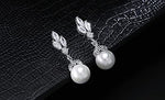 El Regalo Zircon Pearls Earrings- American Diamond Party Pearls Earrings for Girls & Women - Gift for Her (Ziron Pearl Stud Earrings)