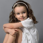 El Regalo 2 PCs Pink & White Pearls Hairbands for Girls/Teens/Women | Bridal Headpieces Women Girls Pearls Hair Accessories