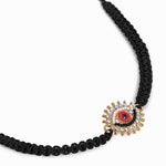 El Regalo 1PC Evil Eye Rakhi for Bhai/Bhabhi/Bhai/Bhatija/Bhatiji- Fancy Evil Eye Rakhi with Roli Chanwal, Rakhi Card in Rakhi Gift Box (Option-4)