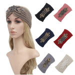 El Regalo 1 PC Winter Knitted Sequin Flower Headband Ear Warmer for Girls & Women - Headwrap with 3D Sequin flower- Ear Warmer Hair Muffs Band | Winter Designer Headbands (Khakhi)