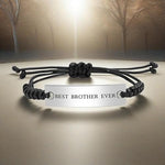 El Regalo "Best Brother Ever Bracelet Rakhi- Minimalist Stainless Steel Brother Charm Bracelet with Roli Chanwal, Message Card in Rakshabandhan Box