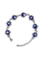 El Regalo Unisex-Adult 2 Pcs Designer Evil Eye Couple Rakhi Set For Bhaiya And Bhabhi- Cz Fancy Evil Eye Rakhi Set- Brother, Sister-In-Law Rakhi Combo With Roli Chawal (Combo-1)
