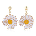 El Regalo 2 Pairs Daisy Flower Earrings for Girls & Women- Cute Yellow & White Flower/Floral Earrings