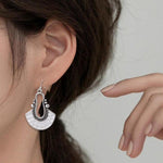 El Regalo Bohemian Oxidised Silver Earrings for Women | Vintage Tribal Hoop & Geometric Drop Earrings | Boho Statement Dangle Earrings for Girls | Indo Western Fashion Jewellery (Style-1)
