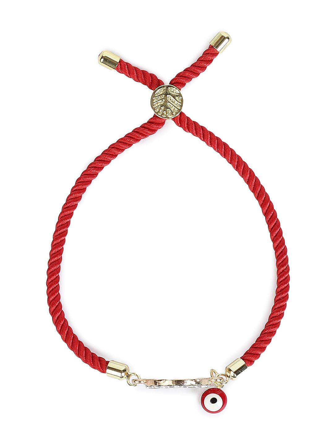 El Regalo Name Initials Evil Eye Bracelet Rakhi for Brother- Name Letter CZ Rakhi with Roli Chawal, Message Card in Rakshabandhan Box for Bhai (Red- Y)