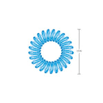 El Regalo 9 Pcs Spiral Hair Ties, No Crease Coil Ties, Phone Cord Ties for Thick Hair - Ponytail Holder Elastics for Kids/Girls/Women (Ocean Blue Shades)