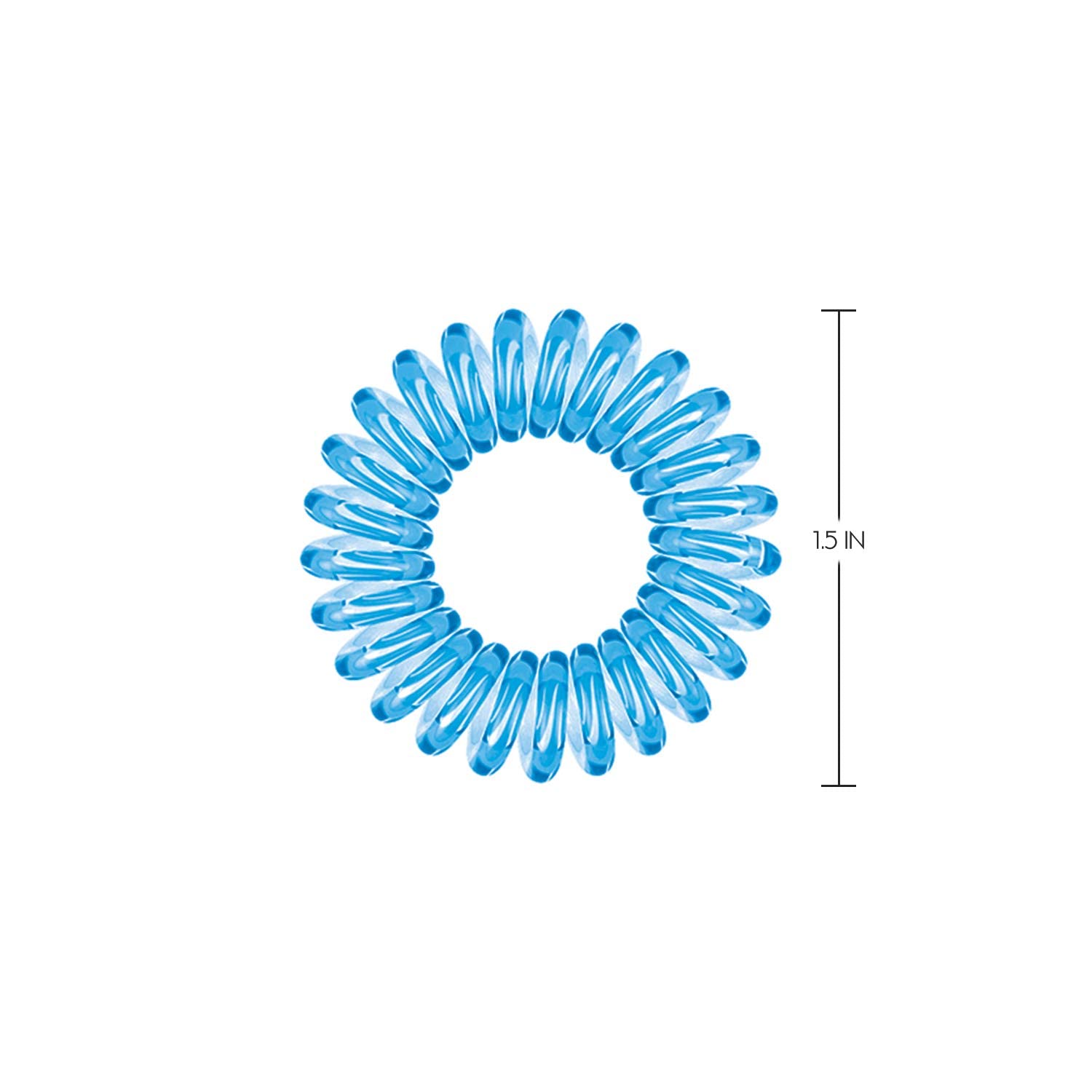 El Regalo 9 Pcs Spiral Hair Ties, No Crease Coil Ties, Phone Cord Ties for Thick Hair - Ponytail Holder Elastics for Kids/Girls/Women (Ocean Blue Shades)