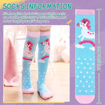 El Regalo Kid's Calf Length Combed Cotton 3 Pairs Cute & Soft Fun Unicorn Printed Funky Socks Cute Animal Cartoon Print Lovely High Knee Socks (3-8 Years), Assorted