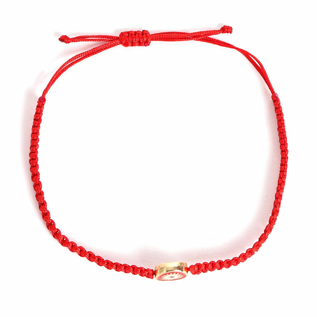 El Regalo Fancy Red Evil Eye Rakhi for Brother/Bhai- Designer Evil Eye Rakhi for Brother with Roli Chawal, Rakhi Message Card in Rakhi Gift Box (Red Evil Eye)