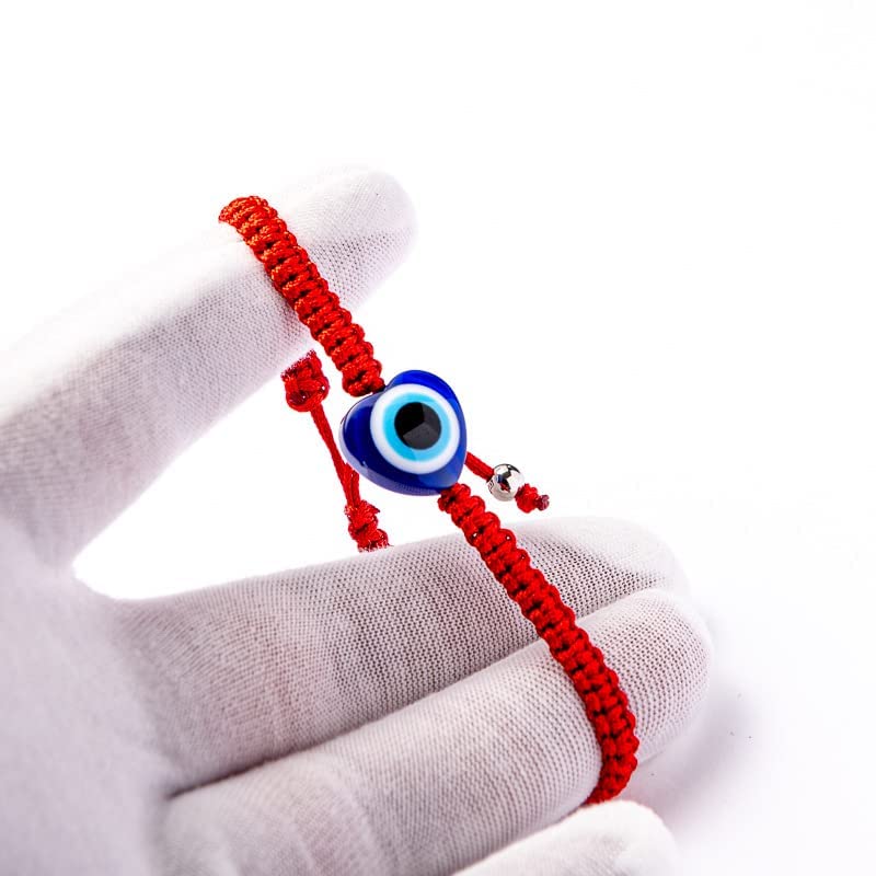El Regalo 1 Evil Eye Rakhi with and Raksha Bandhan Card - Lucky Evil Eye Protection Rakhi to Avoid Negative Energies for Brother/Sister-in-Law/Niece or Nephew (Heart Evil Eye)