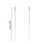 El Regalo Minimalist Threader Earrings for Women | Long Chain Drop Dangle Earrings | Elegant Pull Through Ear Thread Earrings | Sui Dhaga Tassel Threaders (Silver Drop Threader)