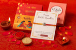 El Regalo 1PC Traditional Rakhi for Brother with Roli Chawal & Message Card | Designer Rakshabandhan Thread with OM, Shree Ram, Ganesha, Krishna Charms | Rakhi Gift Box Included (OM)