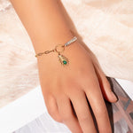 El Regalo 1PC Luxury Krishna Feather Tannis Bracelet Rakhi for Brother or Bhabhi- Elegant Feather CZ Rakhi with Roli Chawal, Message Card in Rakshabandhan Box