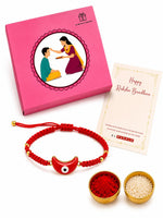 El Regalo Evil Eye Bracelet Rakhi for Brother with Roli Chawal in Gift Box
