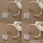 El Regalo 4pcs Stretchable Foldable Pearl Headband for Women & Girls - Elegant Anti-Slip Hairband for Long & Short Hair, Portable Retractable Hair Accessory for Travel & Everyday Wear