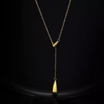 El Regalo Water Drop Minimalist Stainless Steel Necklace - Anti Tarnish, Waterproof Elegant Drop Pendant Necklace for Women - Classy & Timeless Design for Any Occasion