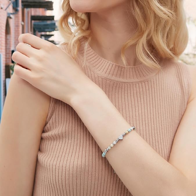 El Regalo Beautiful Inspirational Tiny Gemstone Bracelets- Sometimes You Forget You're Awesome