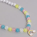 El Regalo 3 PCs Kids Girls Necklace, Bracelet & Earrings Jewelry Set- Girls Beaded Charms Princess Jewelry Set (Rainbow Star Charms Jewelry Set)