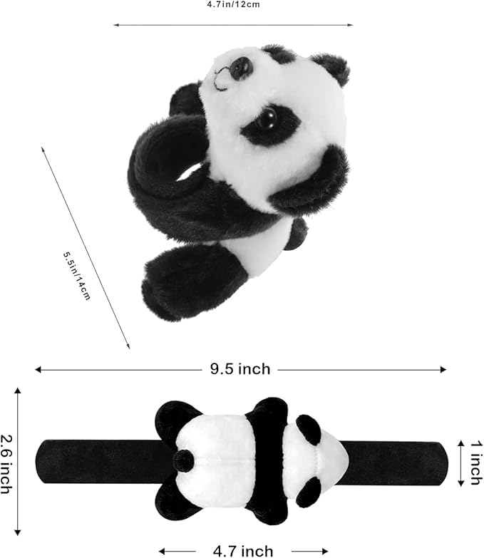 El Regalo Kids Rakhi - Cute Animal Plush Slap Band Rakhi for Boys & Girls | Panda, Shark, Dinosaur & More with Roli Chawal & Rakshabandhan Card | Fun Cartoon Soft Slap Bands for Children (Panda)