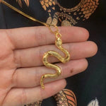 El Regalo Snake Unisex Necklace for Girls/ Boys/ Men & Women - Trendy Serpent Necklace Dainty Pendant Necklace Jewelry (Golden)
