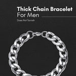El Regalo Stainless Steel Cuban Chain Bracelet for Men | Jewelry Gift for Him (7mm Chain Width)