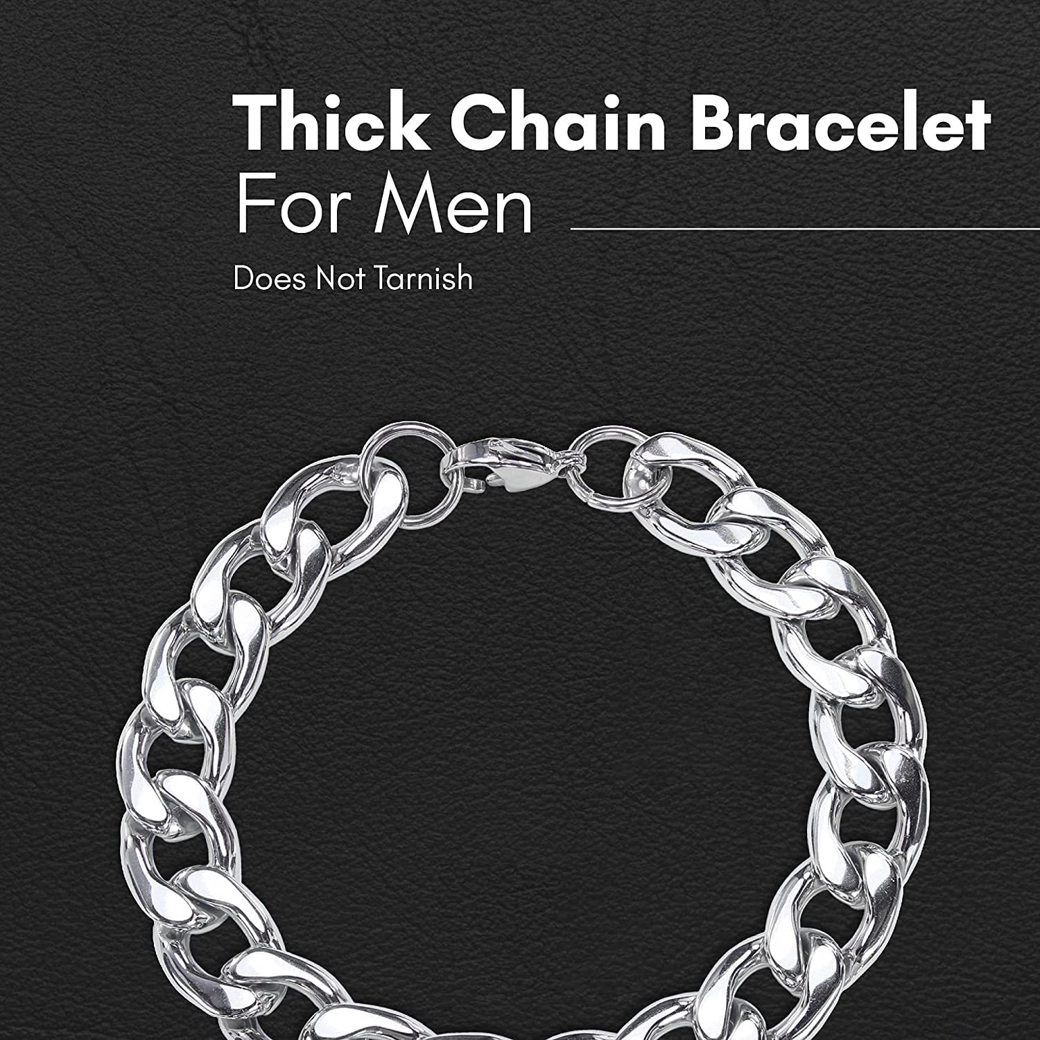 El Regalo Stainless Steel Cuban Chain Bracelet for Men | Jewelry Gift for Him (7mm Chain Width)