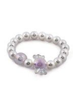 El Regalo 1 Pair Girls Kids Shiny Pearl Shell Princess Necklace & Bracelet Sets- Acrylic Shell Beads Oyster Pearl Princess Necklace Bracelet Jewelry Set for Girls Kids (Purple)