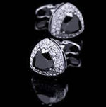 El Regalo Luxury Zircon Crystal Cufflinks | Cuff Links Sleeve Button for Women Men Shirts Dress Suits
