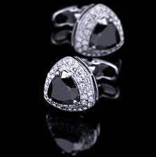 El Regalo Luxury Zircon Crystal Cufflinks | Cuff Links Sleeve Button for Women Men Shirts Dress Suits