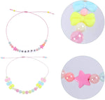 El Regalo 2 PCs Cute Handmade Princess Necklaces for Girls/Kids/Toddlers | Adjustable Beaded Princess 2 Necklaces Set for Girls/Kids