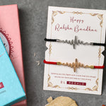 El Regalo Unisex Adult 2Pcs Heart Beat Rakhis Combo For Bhaiya/Bhabhi- Designer & Meaningful Rakhi Set With Roli Chawal, Rakhi Message Card In Rakhi Gift Box For Brother/Sister-In-Law